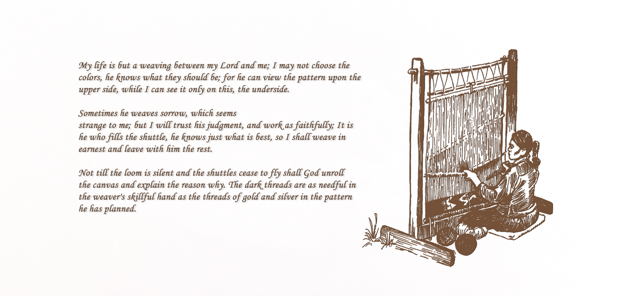 My Life is But a Basketweave Rosetan Faux